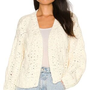 Lovers + Friends Cream Open-Knit Cardigan